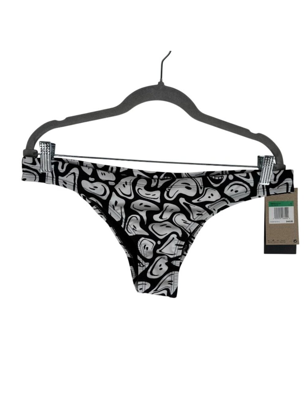 Nike Women XL Black White Multi Print Hydrastrong Cheeky Bikini Swim Bottom NWT - Picture 3 of 13